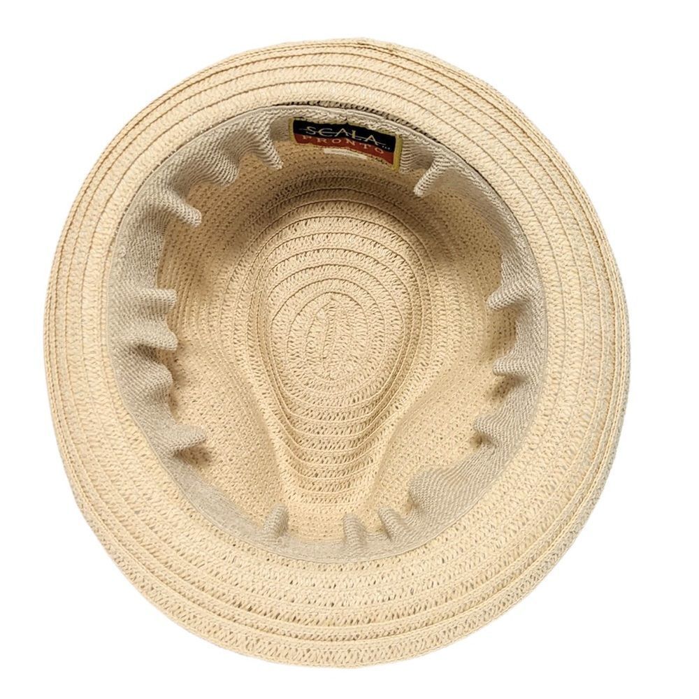 Scala Straw Woven Fedora One Size Fits Most - image 6
